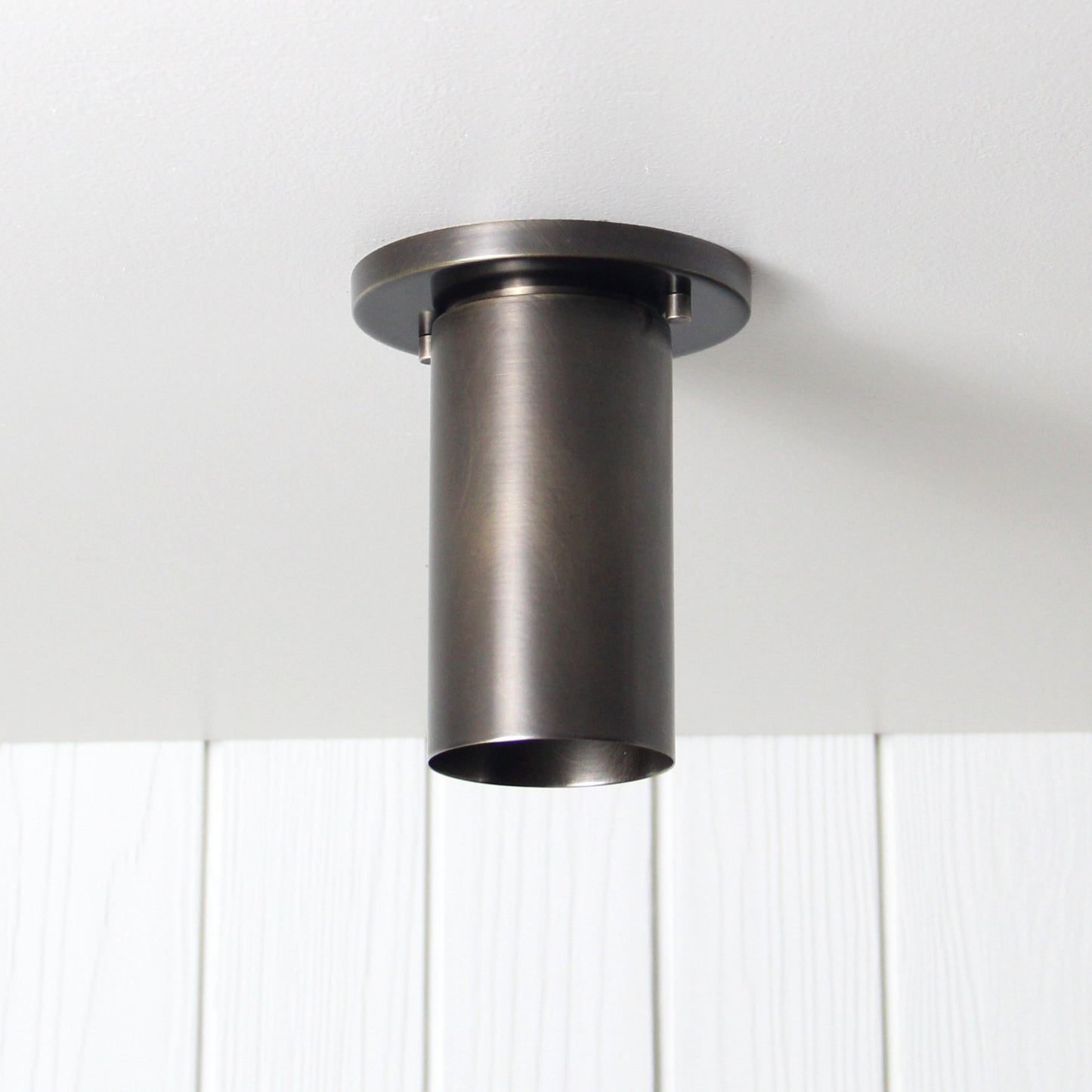 Post Flush Mount in Antique Brass