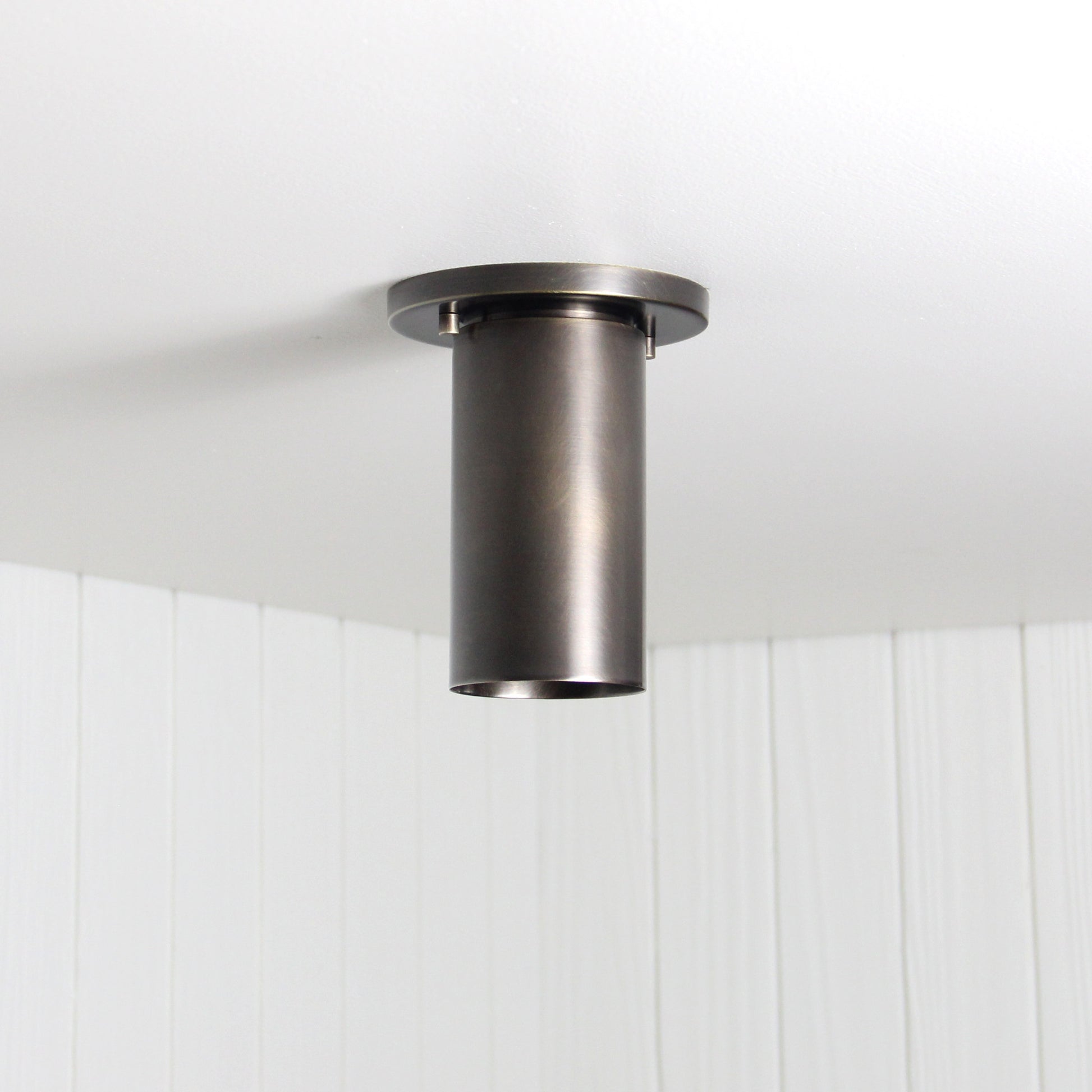 Post Flush Mount in Antique Brass