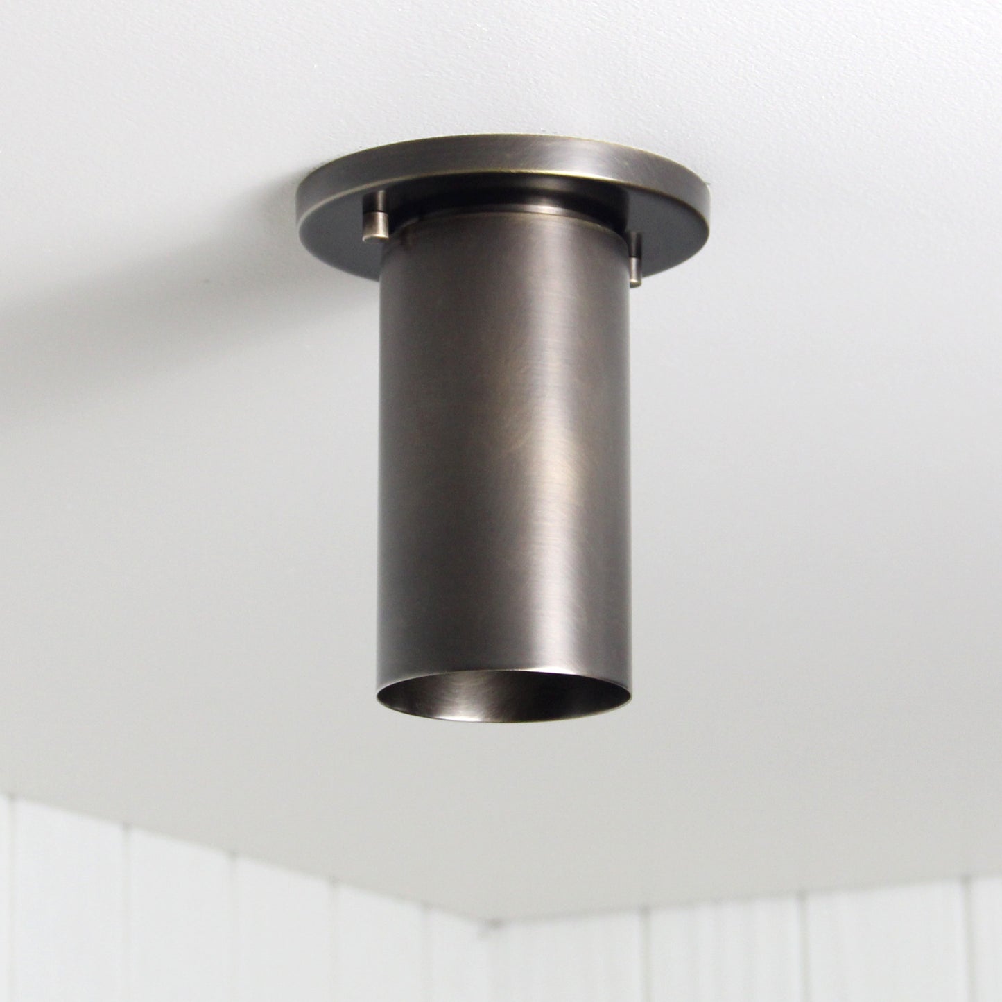 Post Flush Mount in Antique Brass
