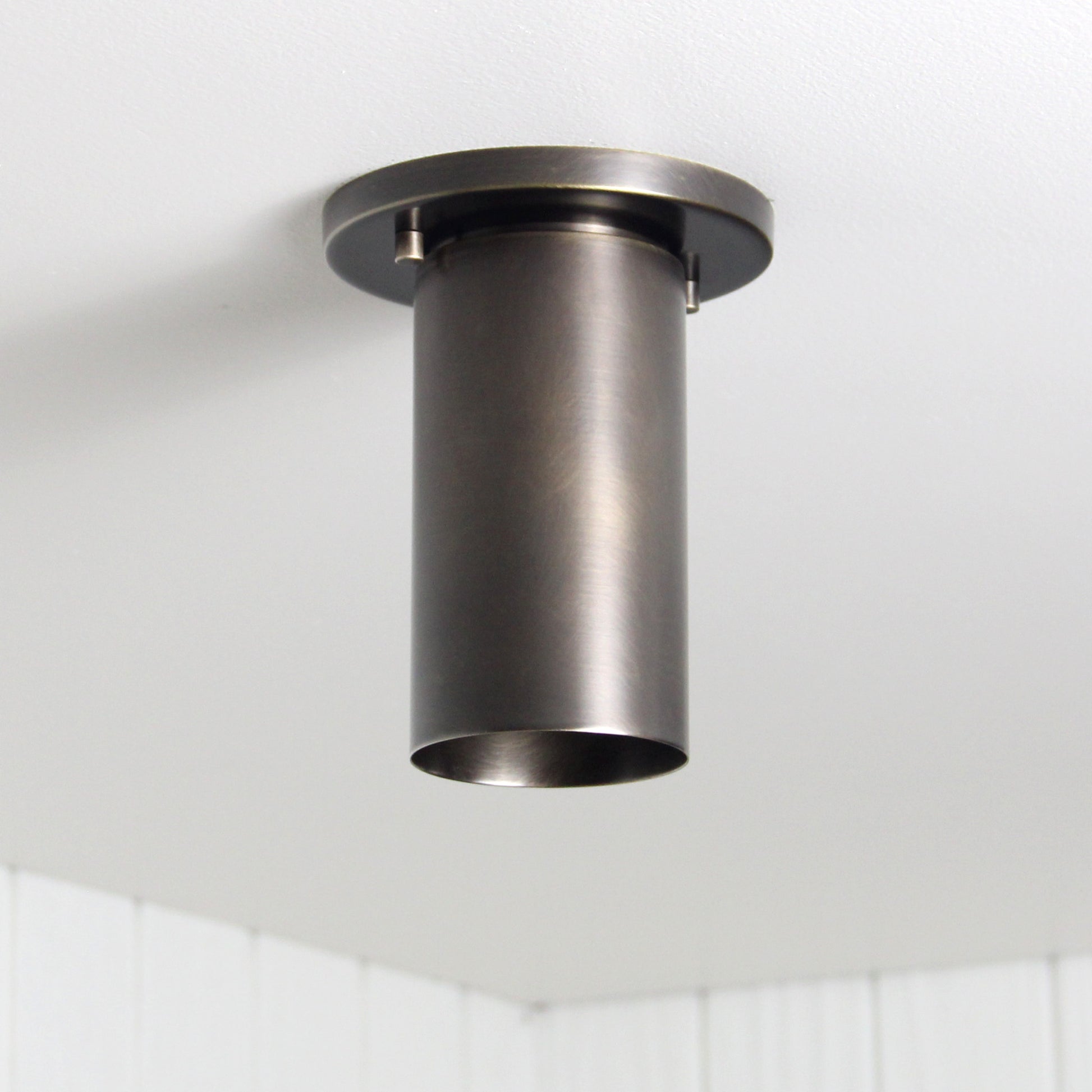 Post Flush Mount in Antique Brass