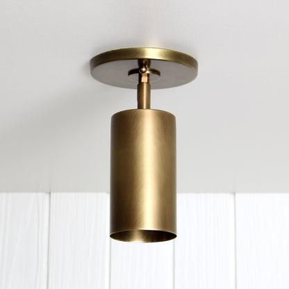 Post Flush Mount Swivel in Aged Brass