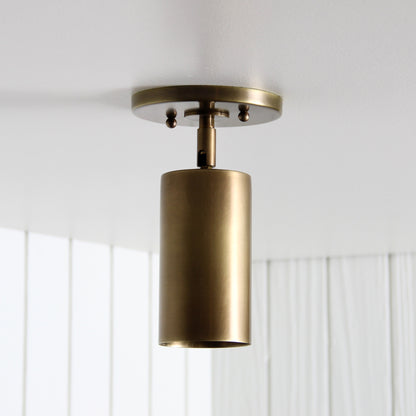 Post Flush Mount Swivel in Aged Brass