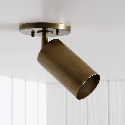 Post Flush Mount Swivel in Aged Brass