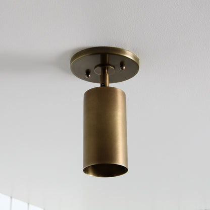 Post Flush Mount Swivel in Aged Brass