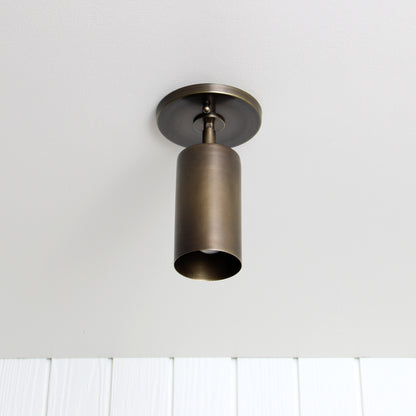 Post Flush Mount Swivel in Antique Brass