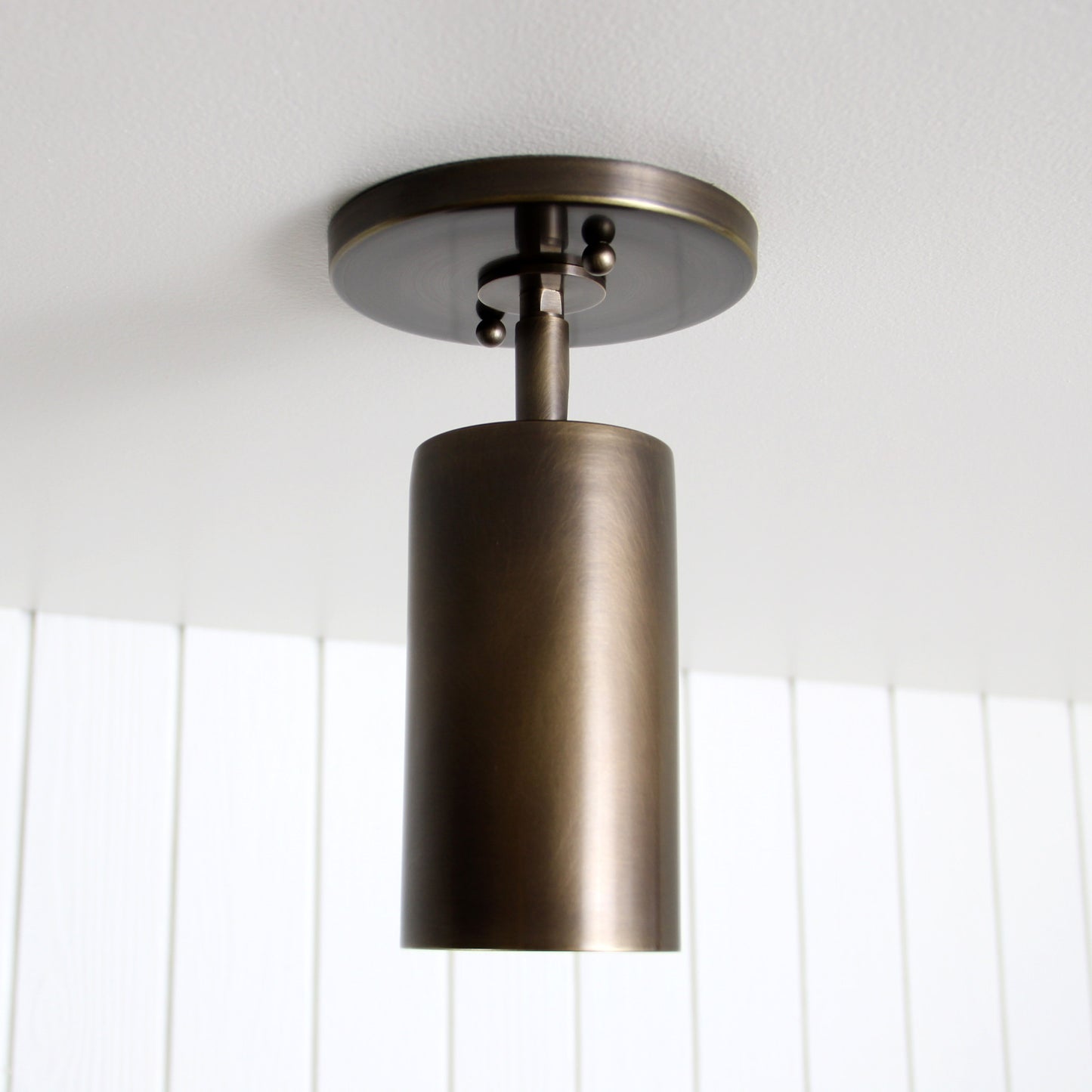 Post Flush Mount Swivel in Antique Brass