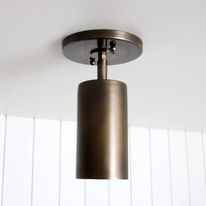 Post Flush Mount Swivel in Antique Brass