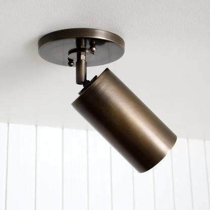 Post Flush Mount Swivel in Antique Brass