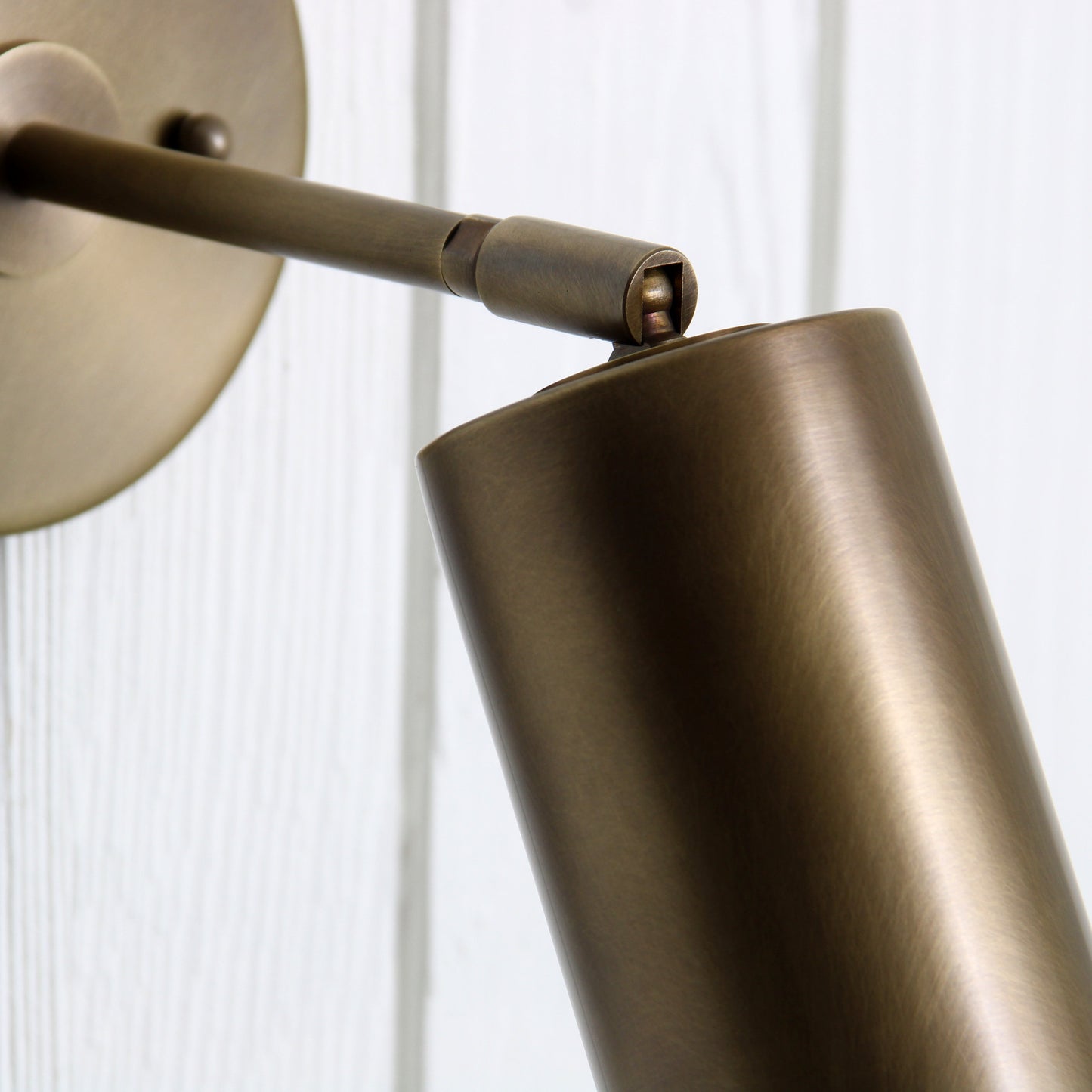 Post Wall Sconce in Aged Brass