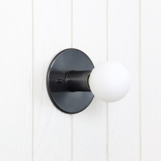 Proche Flush Mount in Blackened Brass