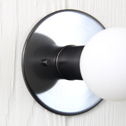 Proche Flush Mount in Blackened Brass