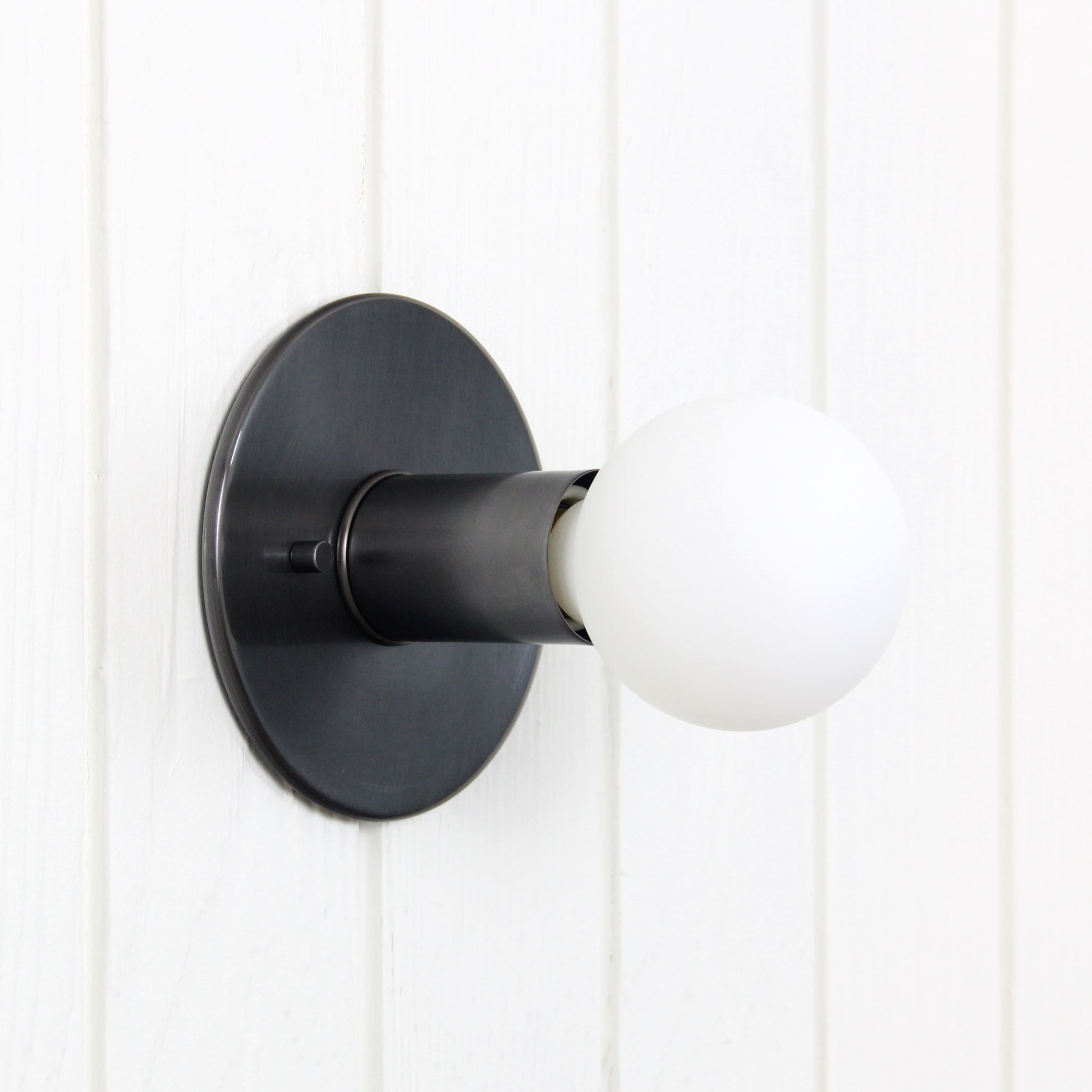 Proche Flush Mount in Blackened Brass