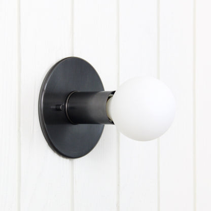 Proche Flush Mount in Blackened Brass