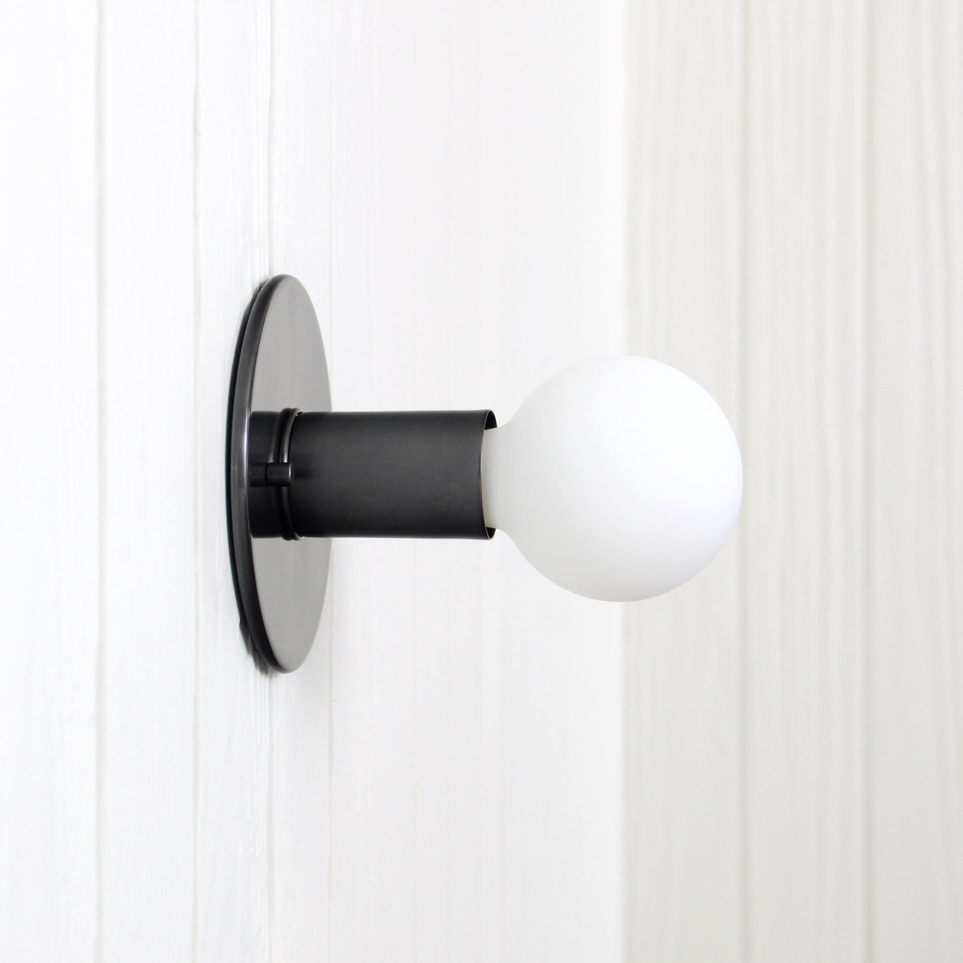 Proche Flush Mount in Blackened Brass