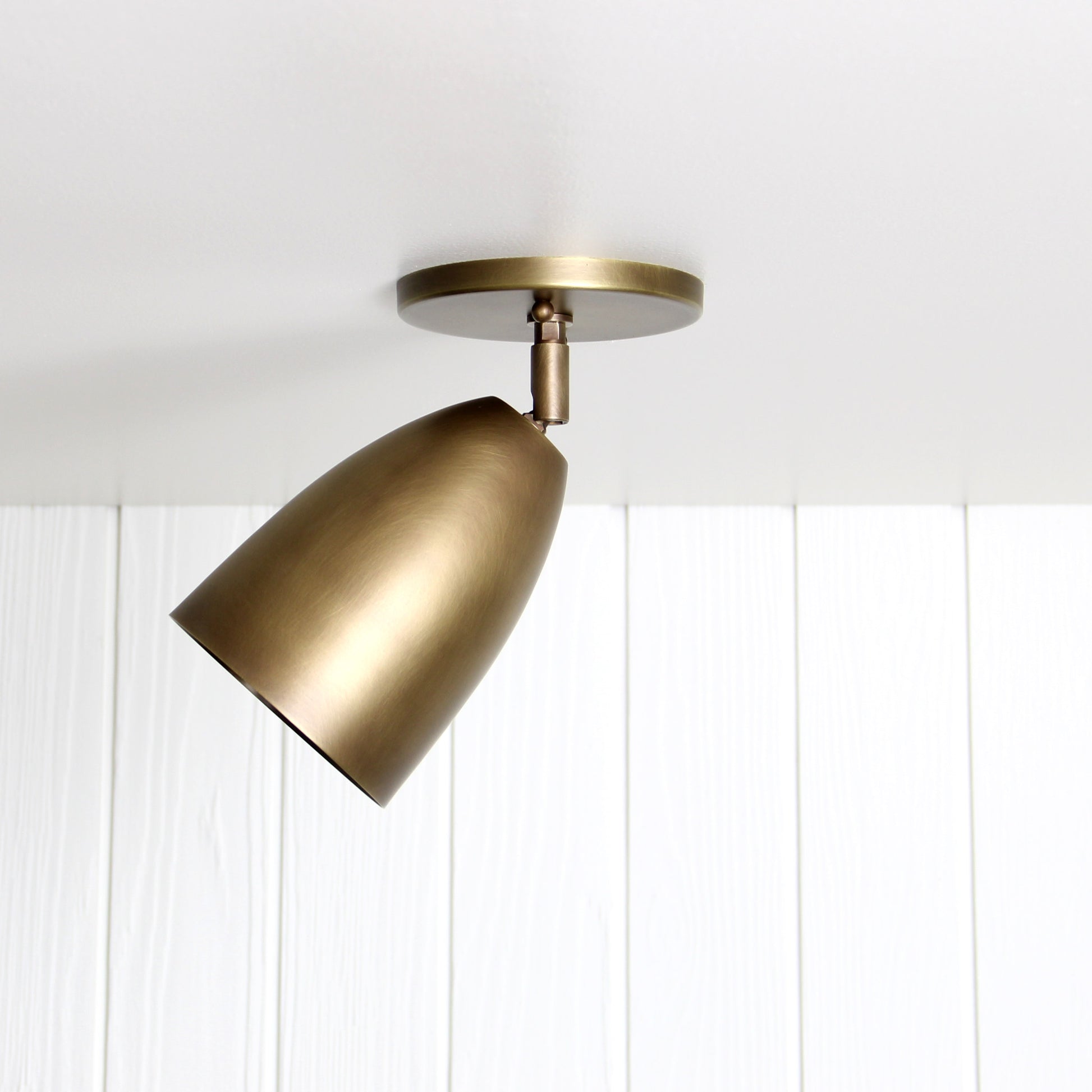 Rancho Flush Mount Swivel in Aged Satin Brass