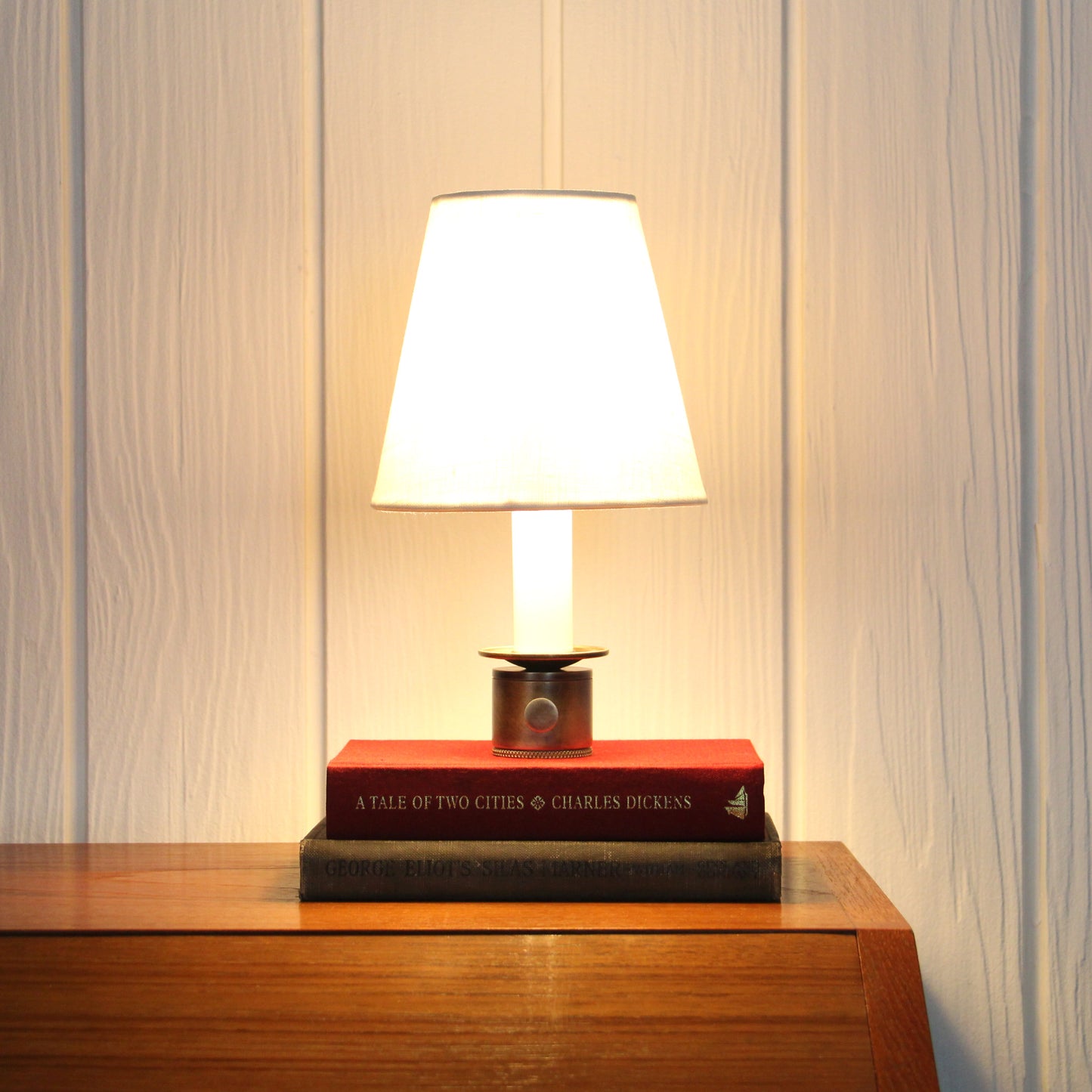 Stede Mini Table Lamp in Patina Brass