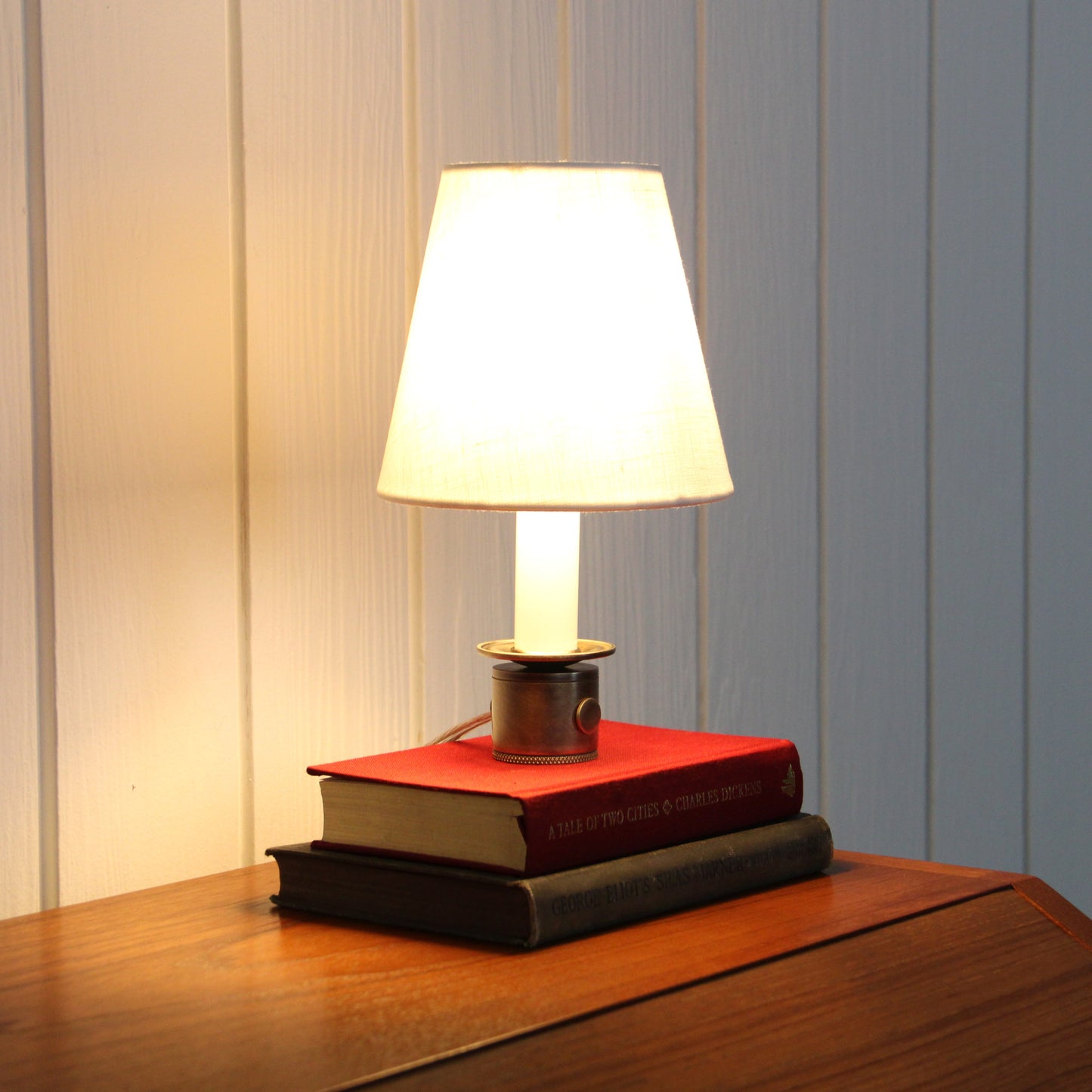 Stede Mini Table Lamp in Patina Brass