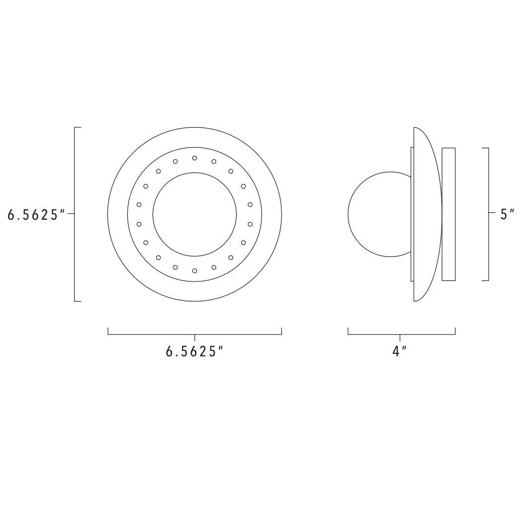 Ixion Flush Mount technical drawing