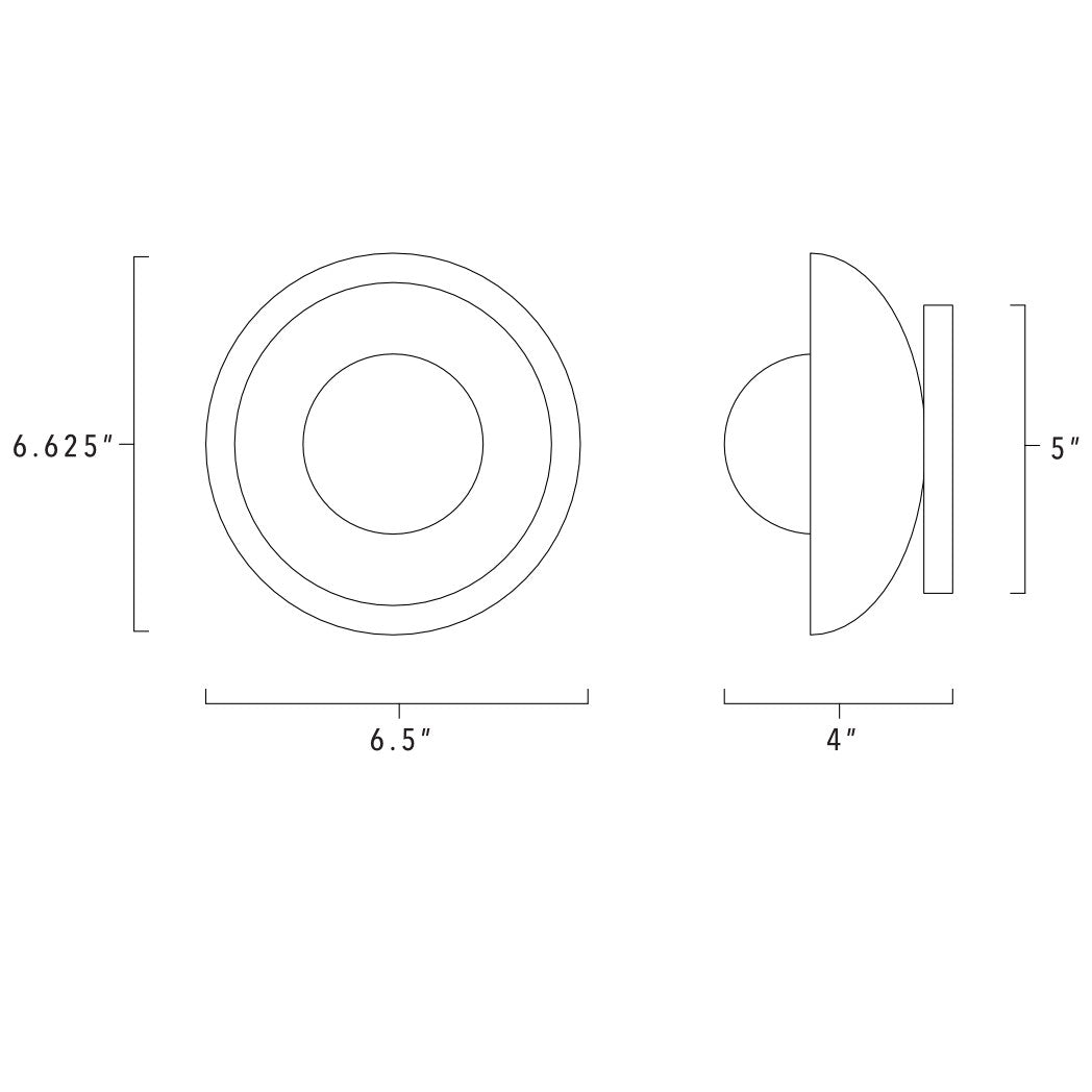 Kulho Flush Mount 100 technical drawing