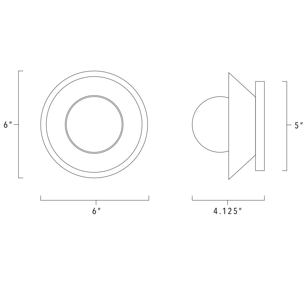 Kulho Flush Mount 101 technical drawing