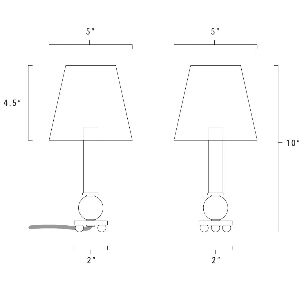 Minaret Mini Table Lamp technical drawing