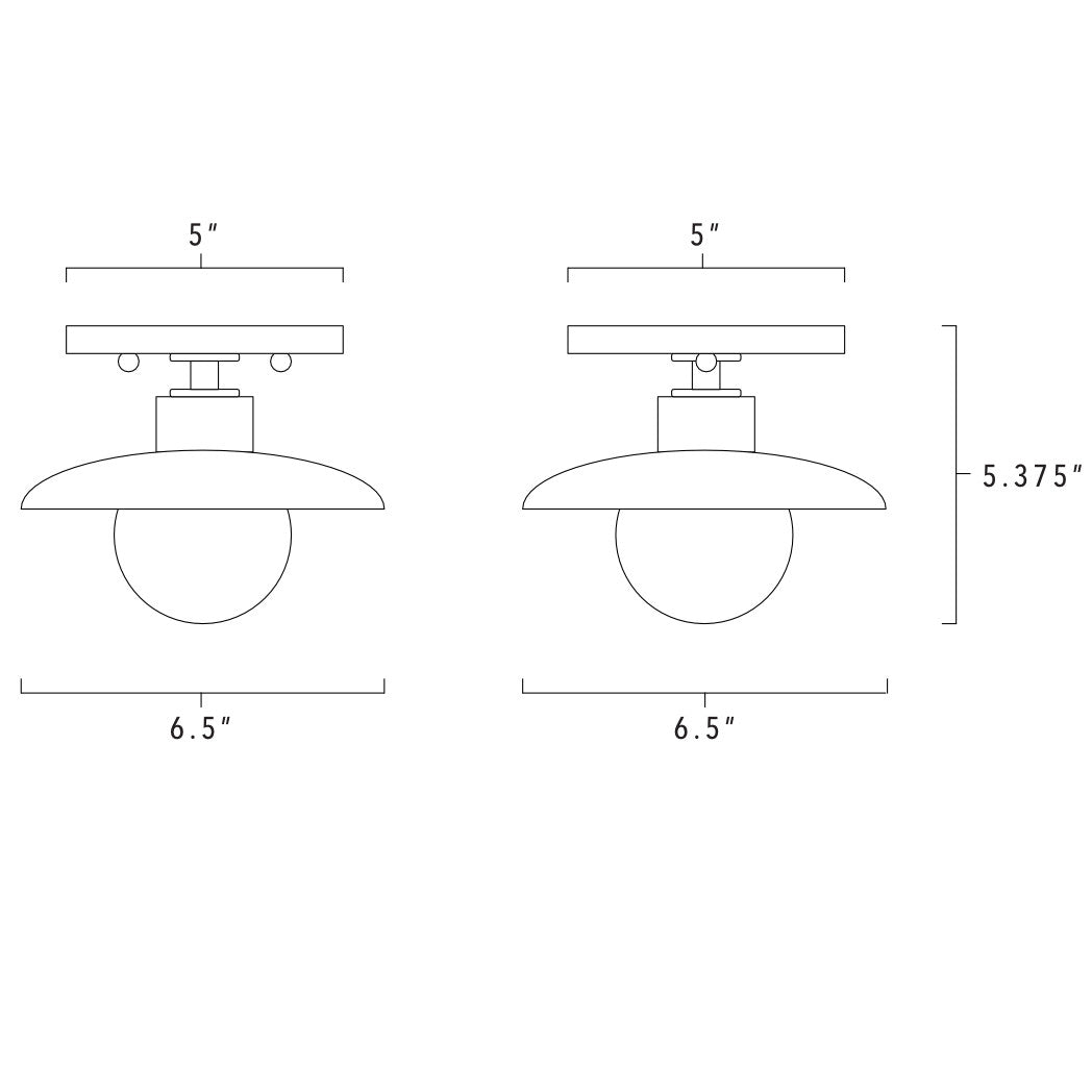 Muir Flush Mount technical drawing