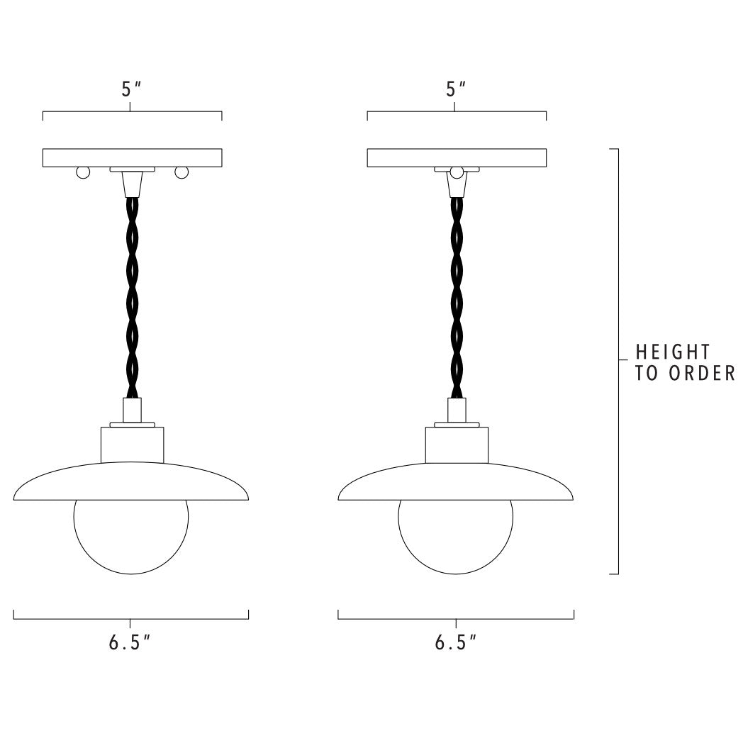 Muir Pendant - Cord technical drawing