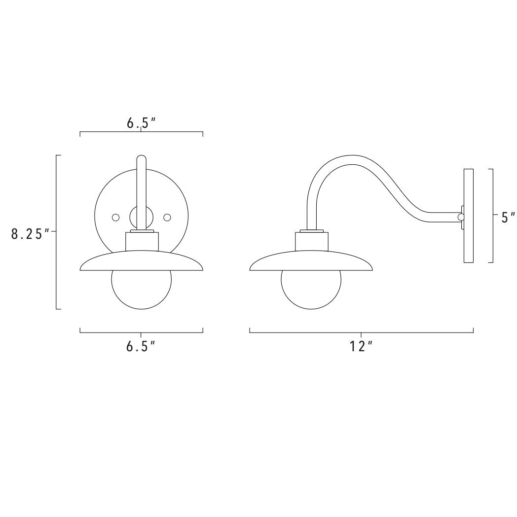 Muir Wall Sconce technical drawing