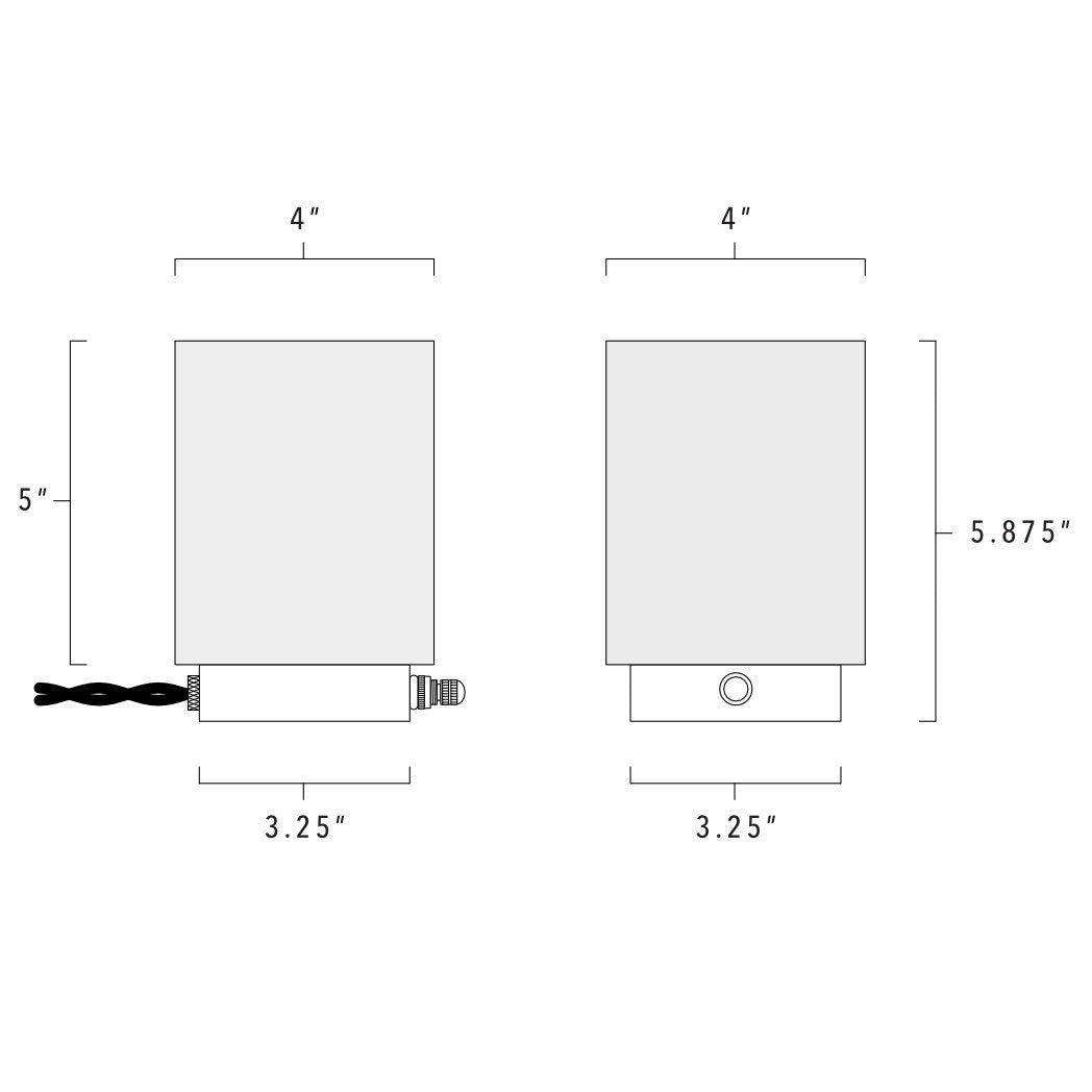 Onyx Cylinder Table Lamp technical drawing