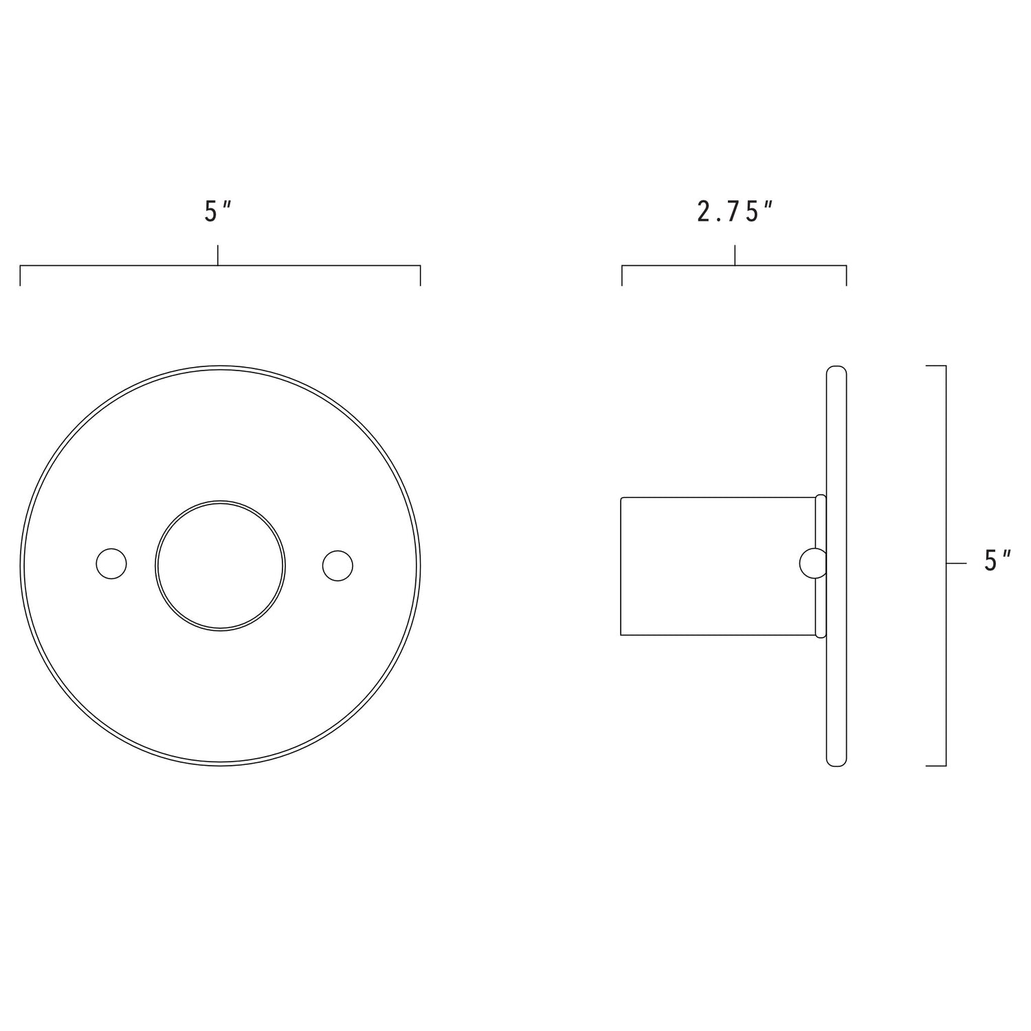 Proche Flush Mount technical drawing