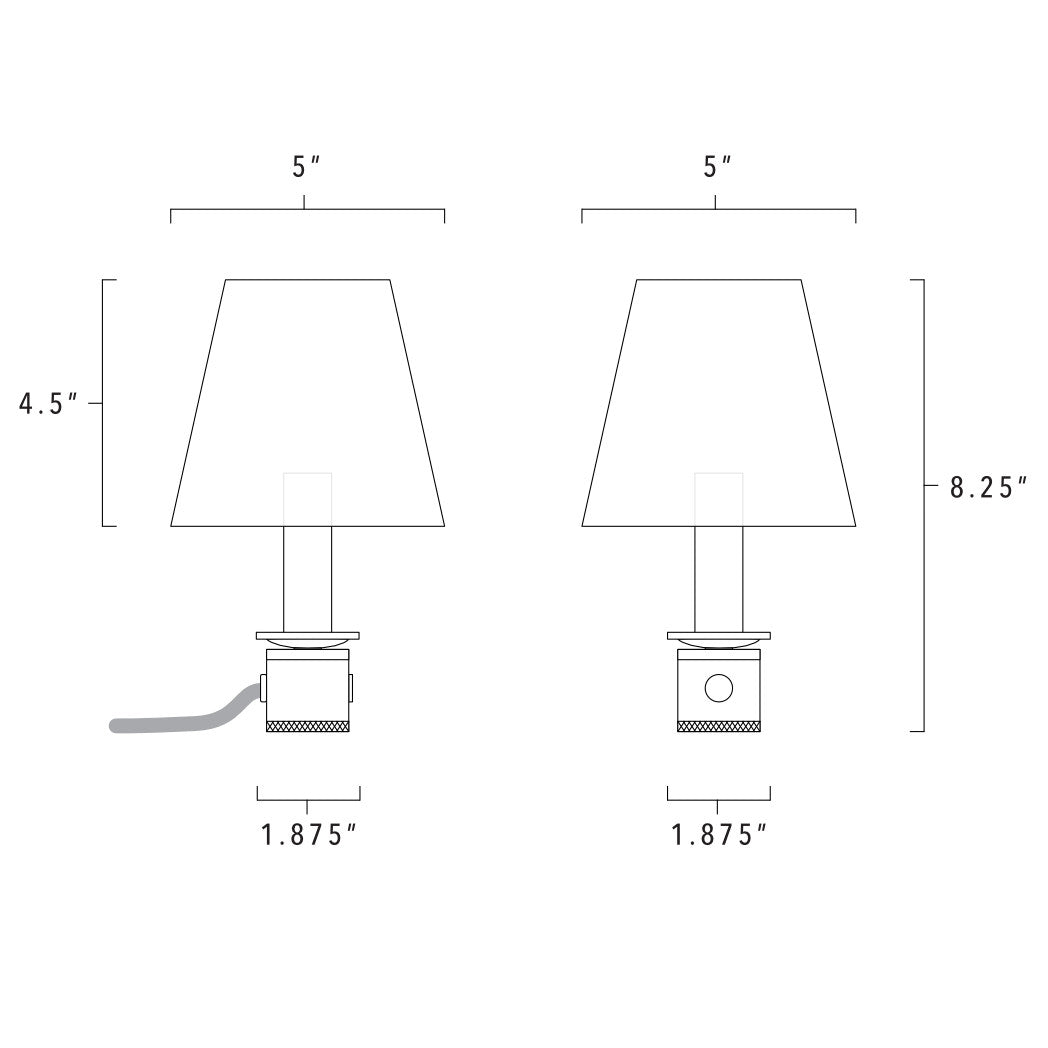 Stede Mini Table Lamp technical drawing