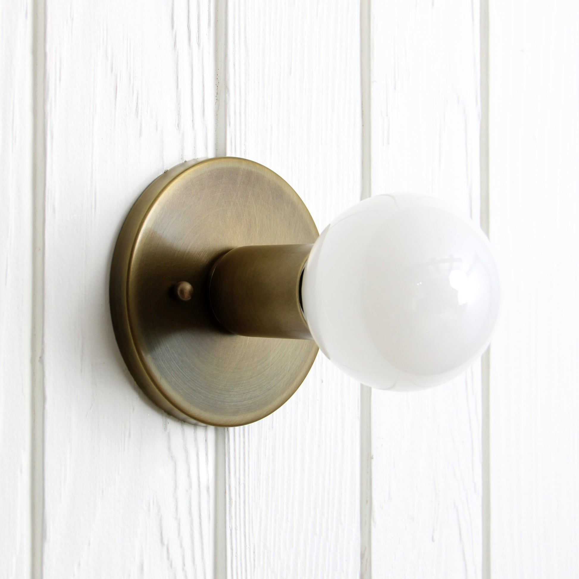 Trek Flush Mount in Aged Brass