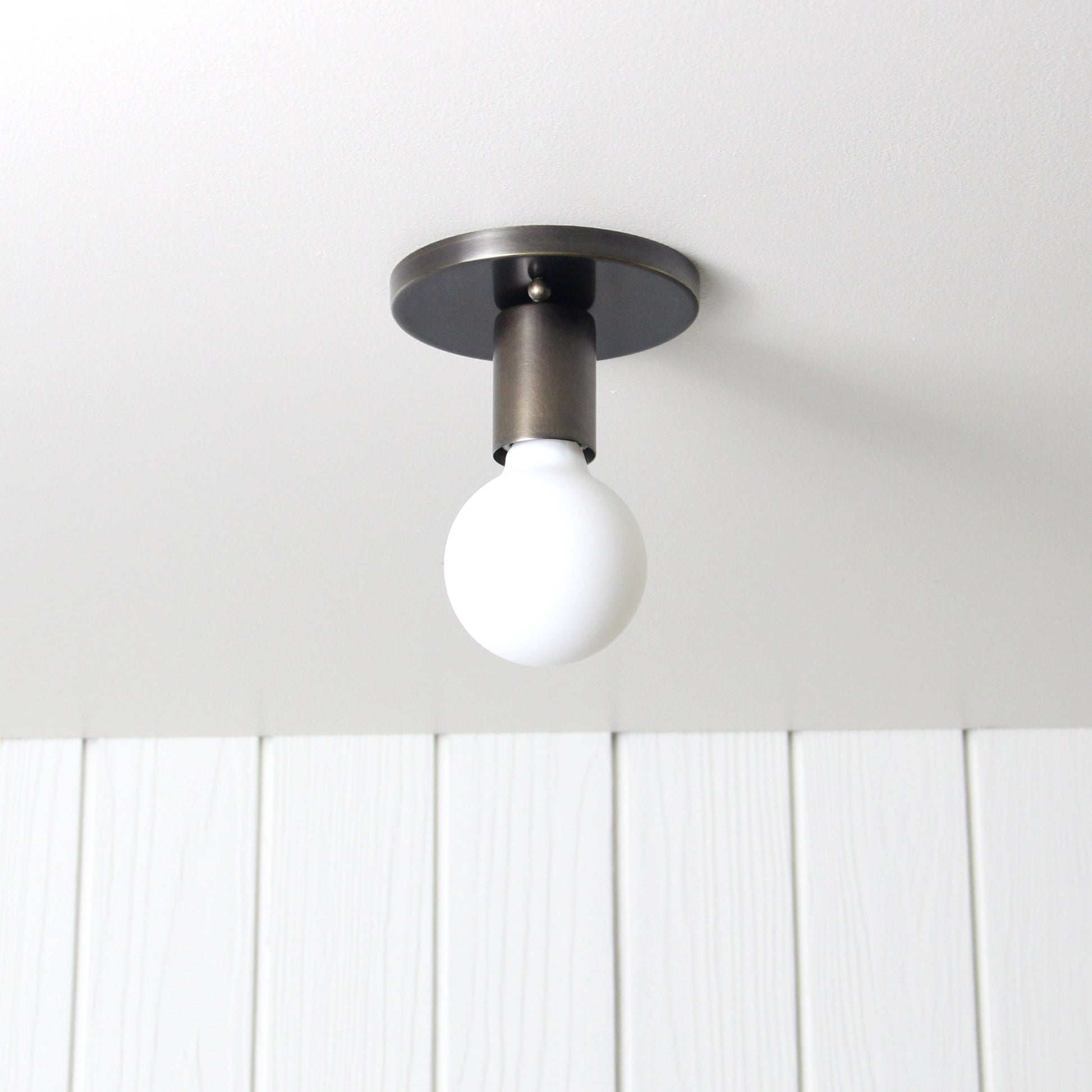 Trek Flush Mount in Antique Brass
