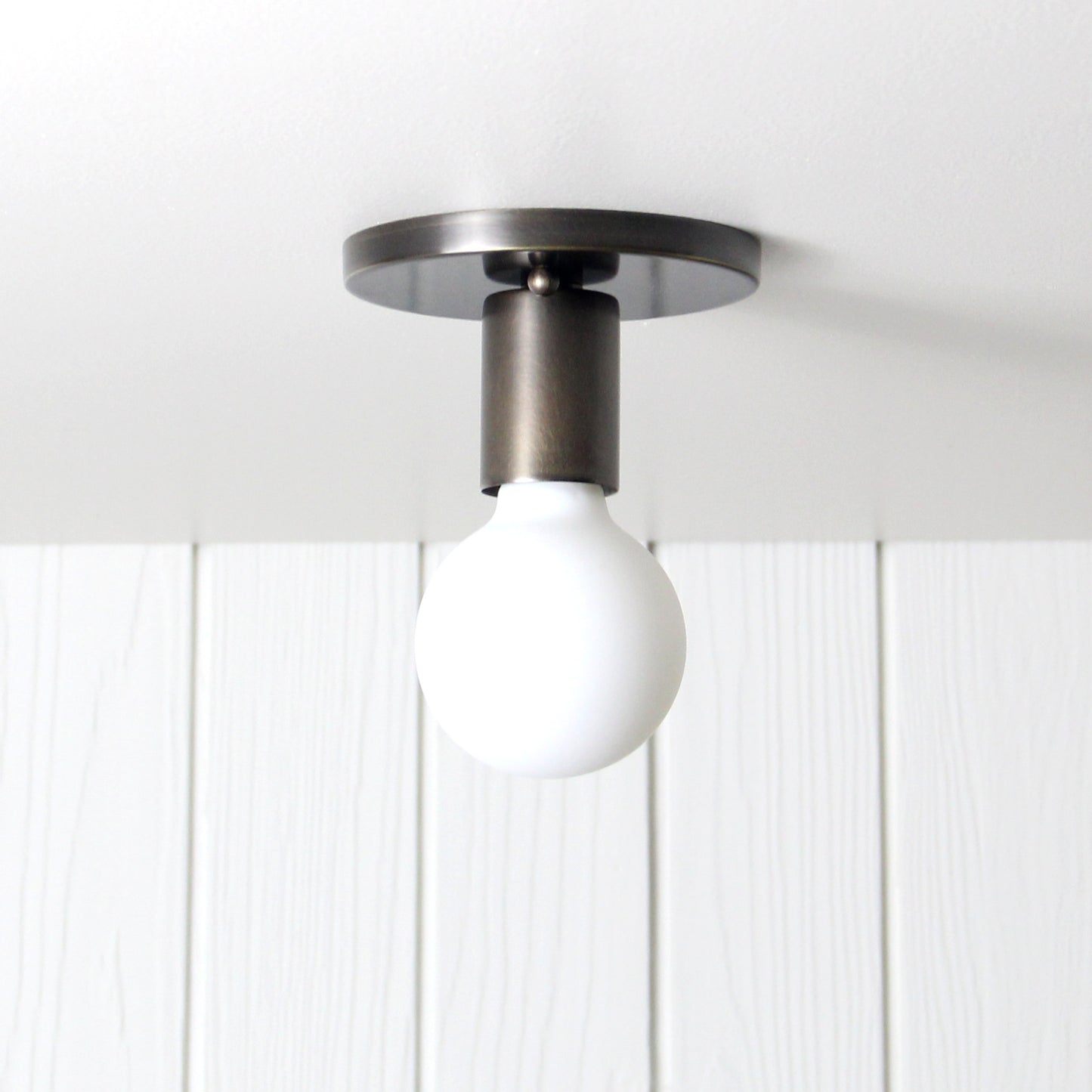 Trek Flush Mount in Antique Brass