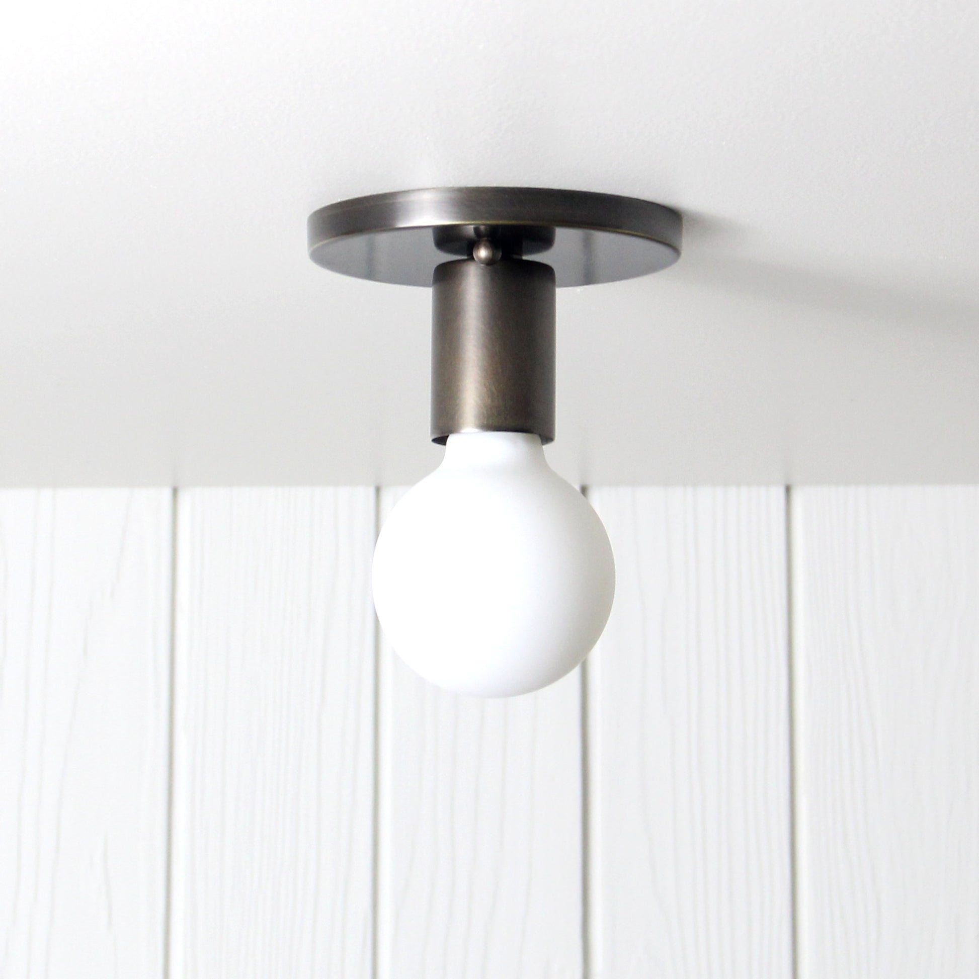 Trek Flush Mount in Antique Brass