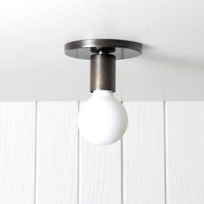 Trek Flush Mount in Antique Brass