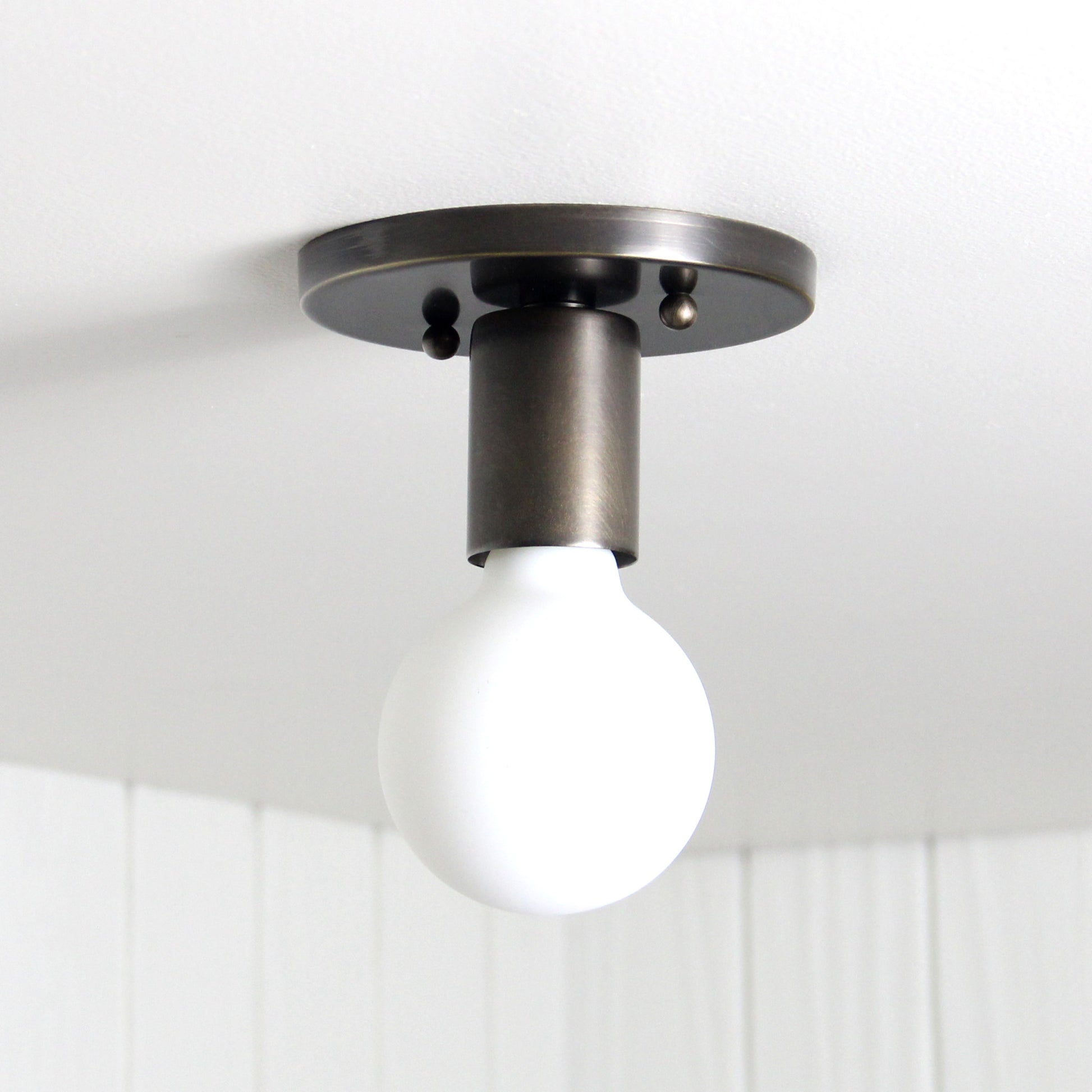 Trek Flush Mount in Antique Brass
