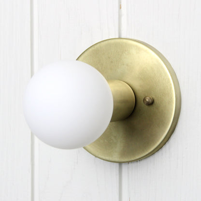 Trek Flush Mount in Vintage Brass