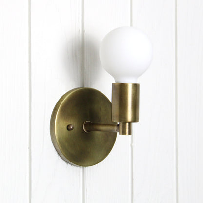 Trek Notch Wall Sconce in Patina Brass