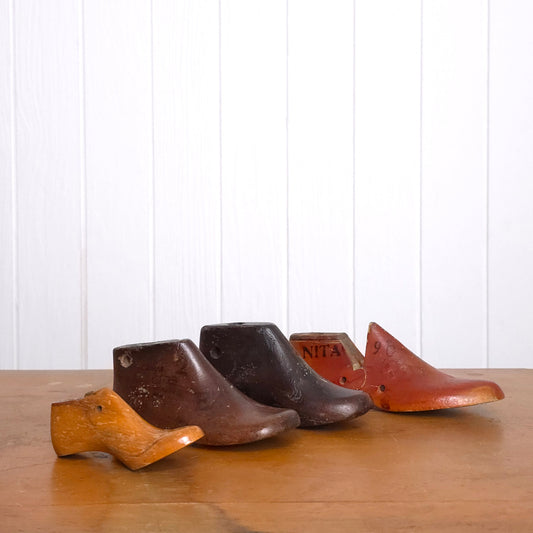 Antique Wooden Toddler and Children's Shoe Molds