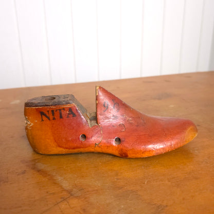 Antique Wooden Children's Shoe Mold