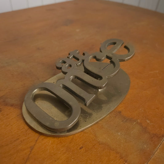 At Once 70s Novelty Brass Paper Clip