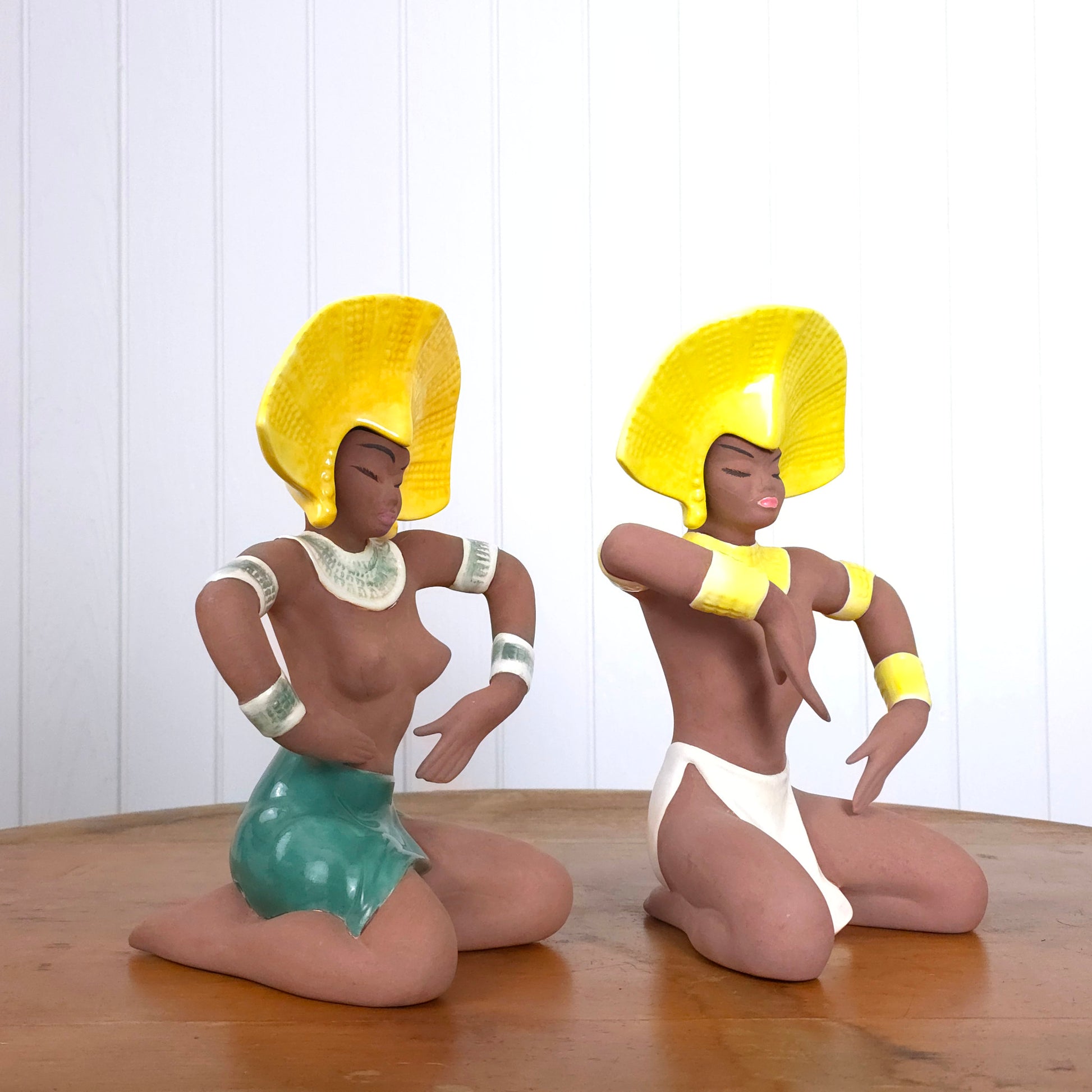 Vintage Balinese Mid-Century Ceramic Figures