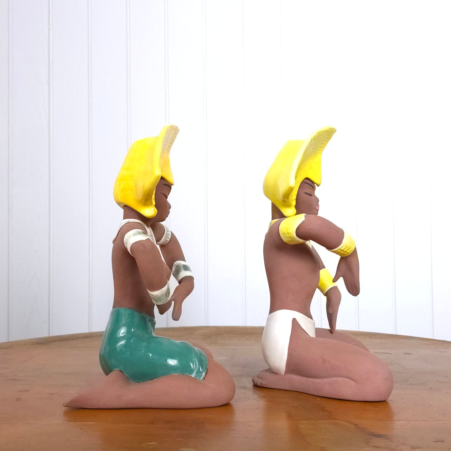 Vintage Balinese Mid-Century Ceramic Figures