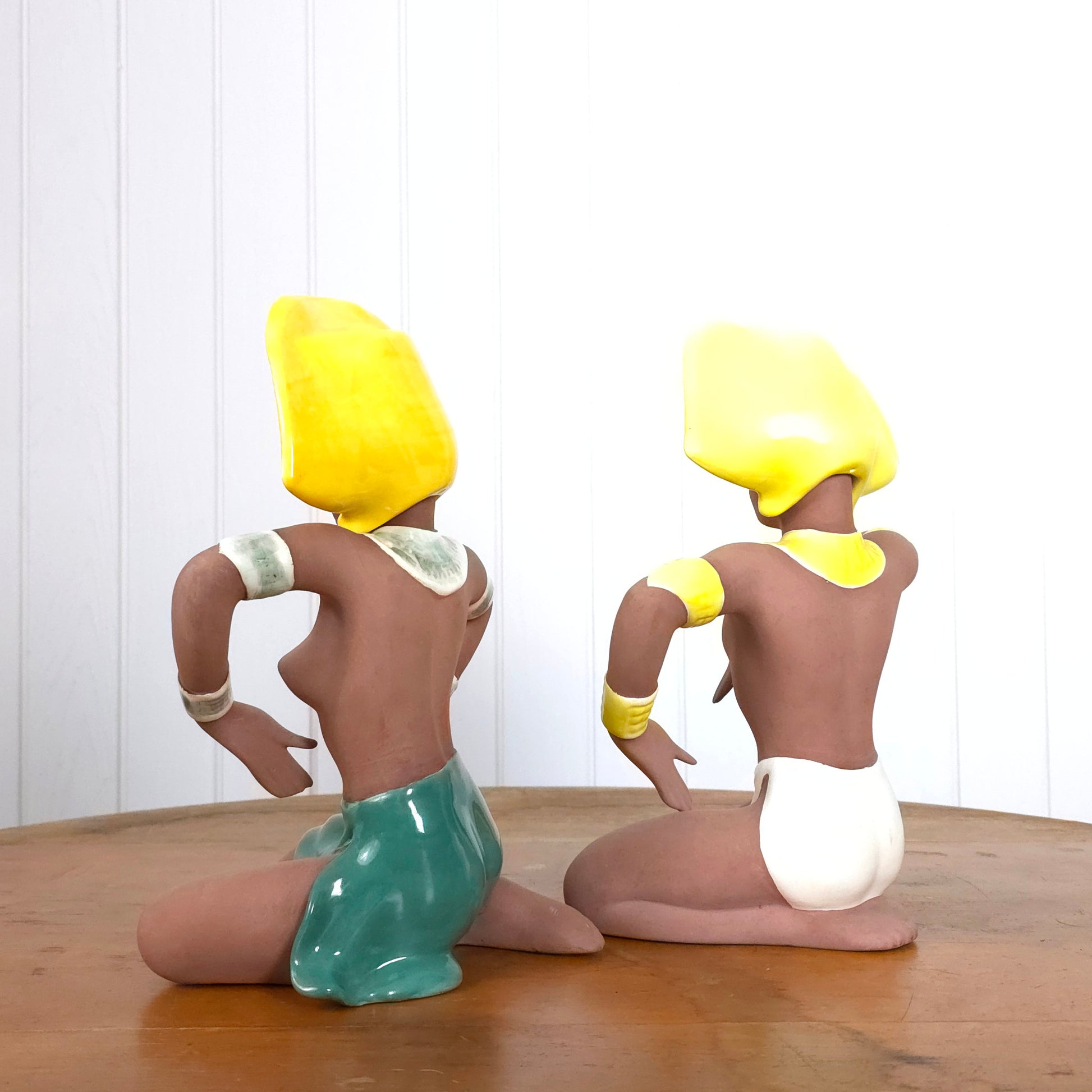 Vintage Balinese Mid-Century Ceramic Figures