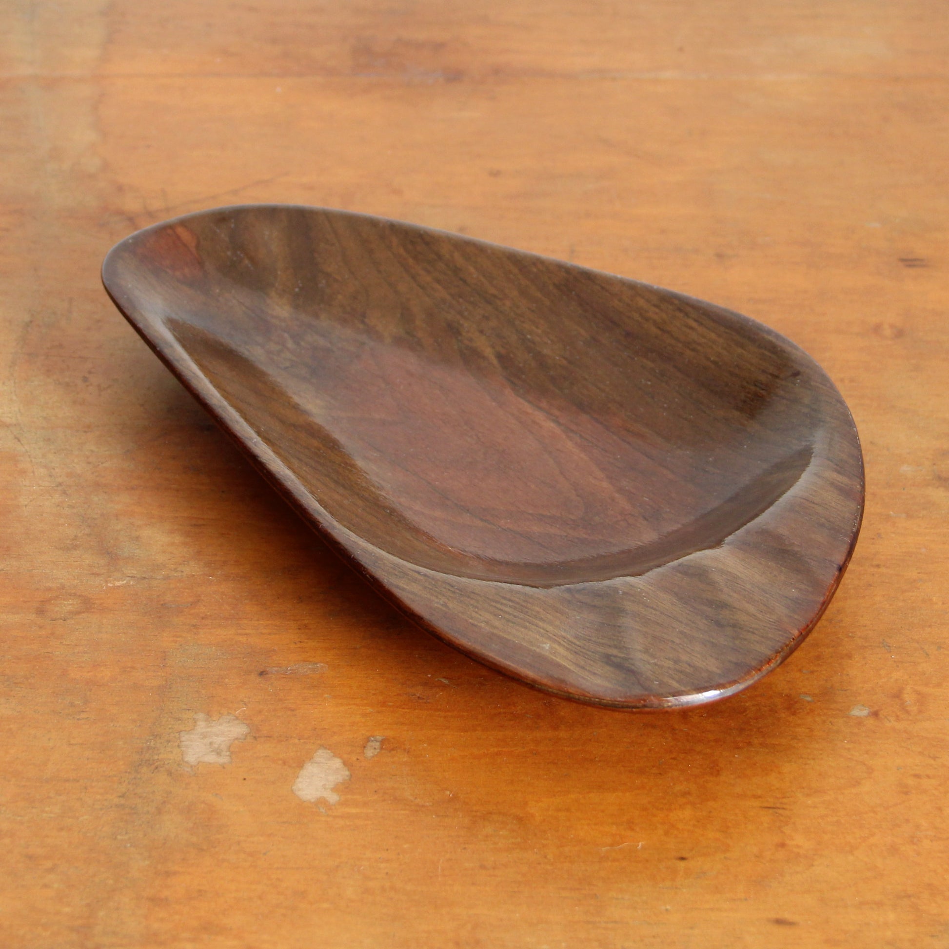 1960s biomorphic wooden ashtray