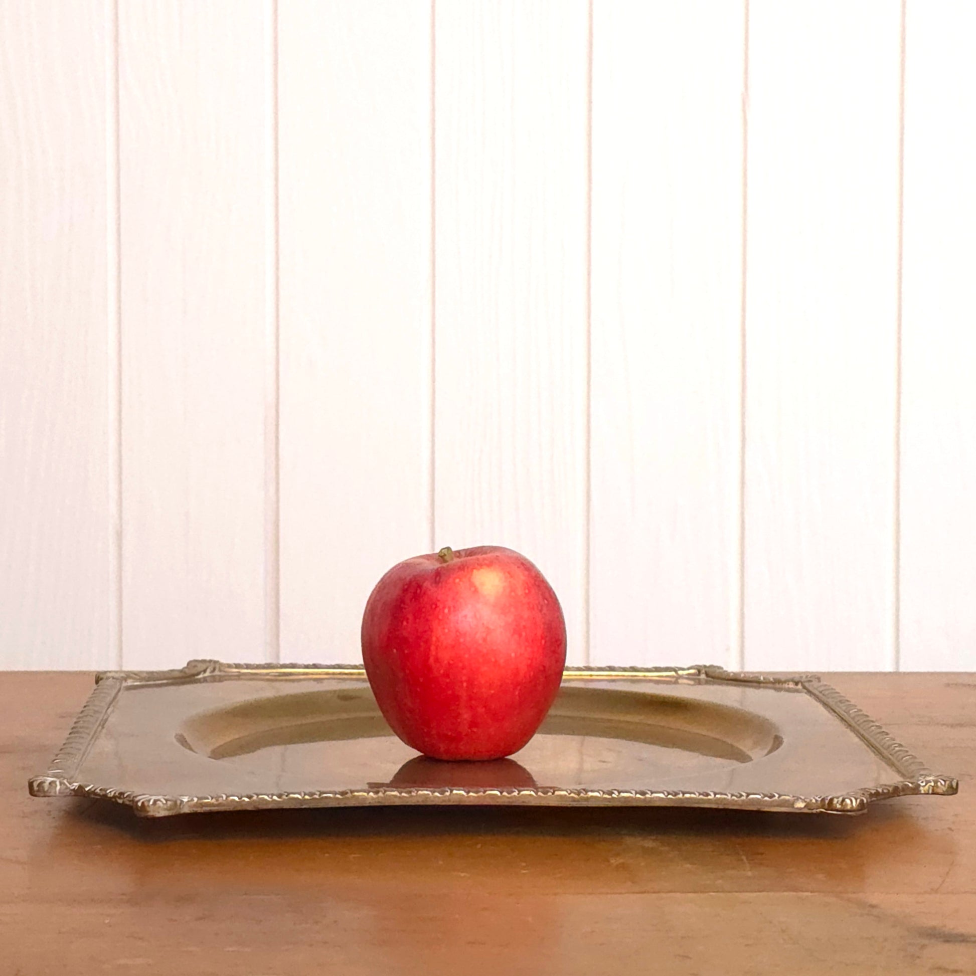 Brass Banded Rope Edge Serving Tray