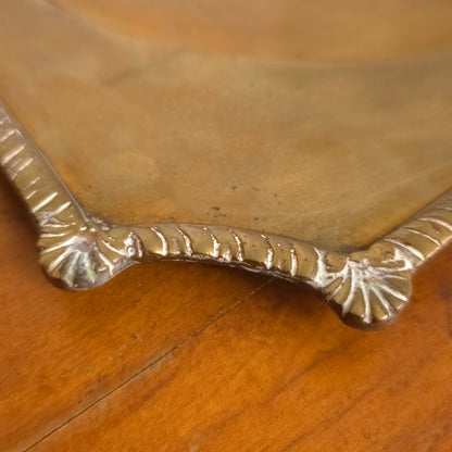 Detail of Brass Banded Rope Edge Serving Tray