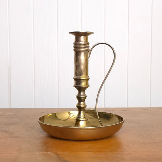 Brass Chamber Candlestick Holder