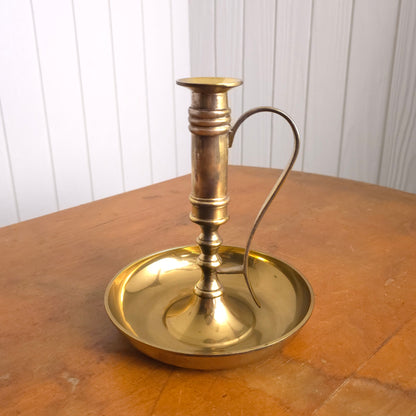 Brass Chamber Candlestick Holder